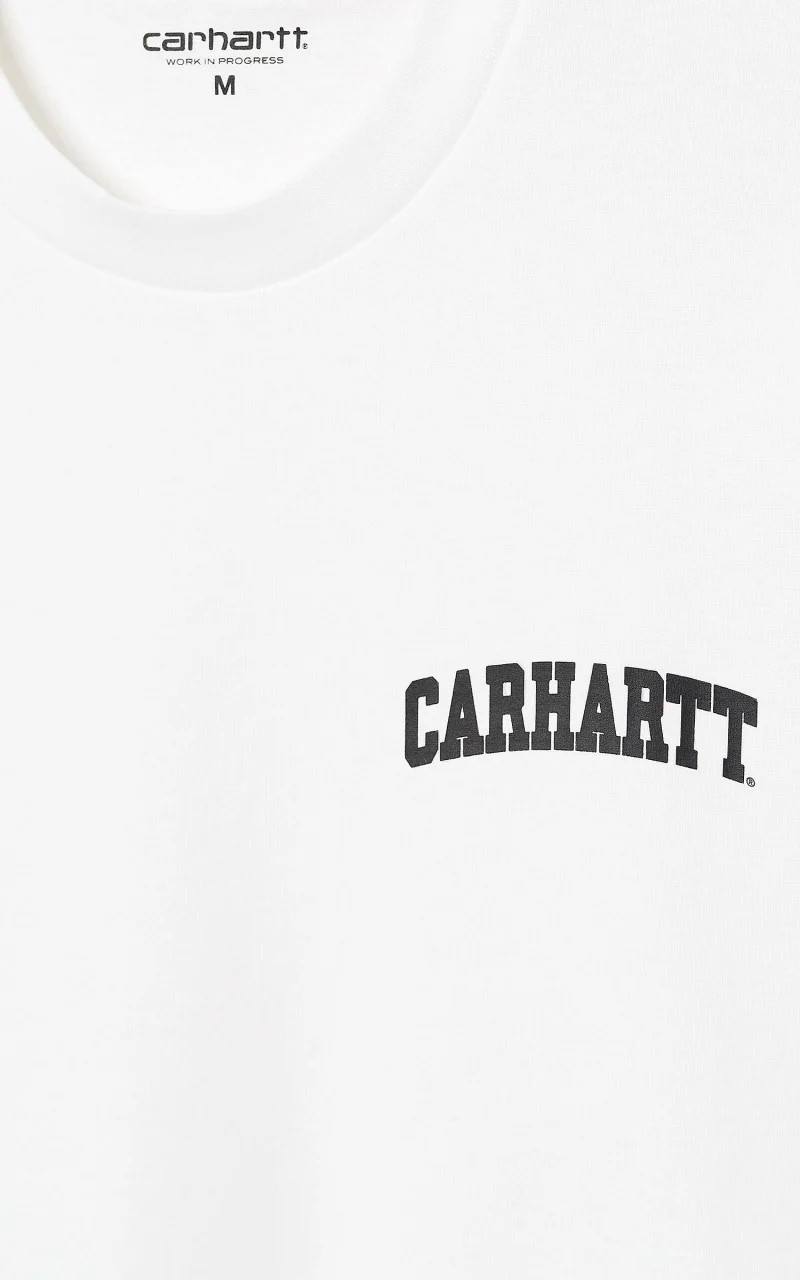 Carhartt WIP S/S University Script T-Shirt White/Black - Image 3