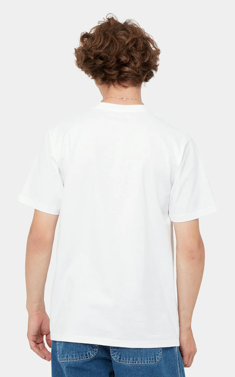 Carhartt WIP S/S University Script T-Shirt White/Black - Image 4