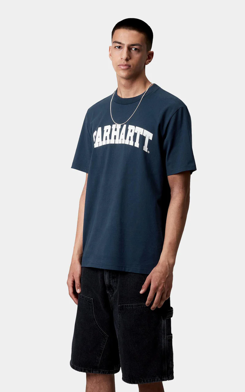 Carhartt WIP S/S University T-Shirt Ink/White - Image 2