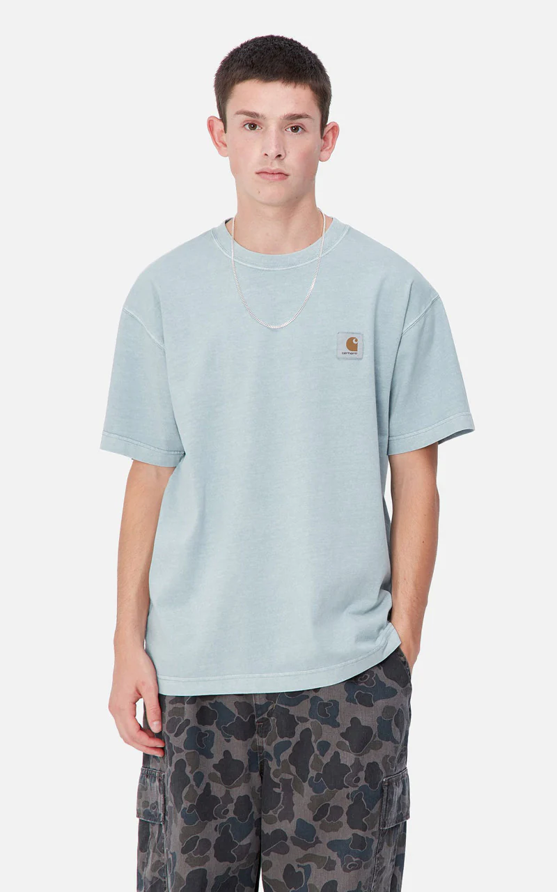 Carhartt WIP S/S Vista T-Shirt Garment Dyed Dusty Ice - Image 2