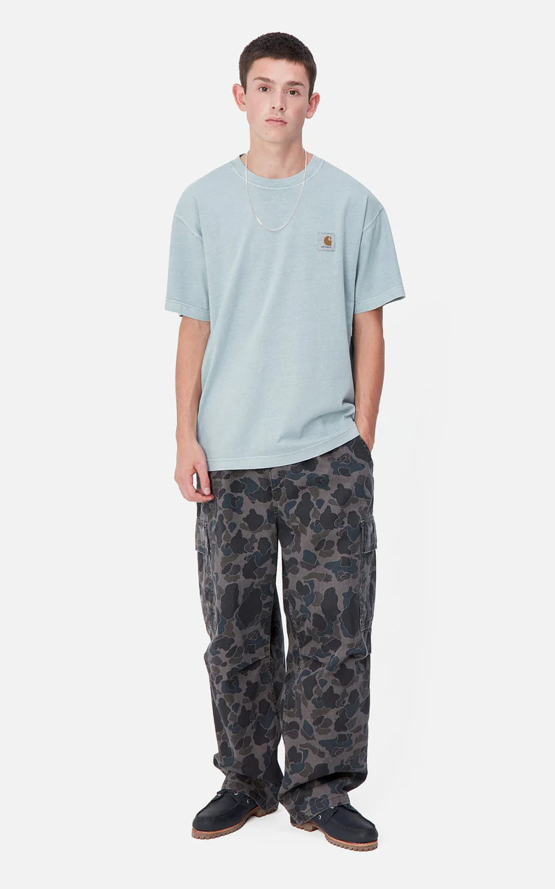 Carhartt WIP S/S Vista T-Shirt Garment Dyed Dusty Ice - Image 4