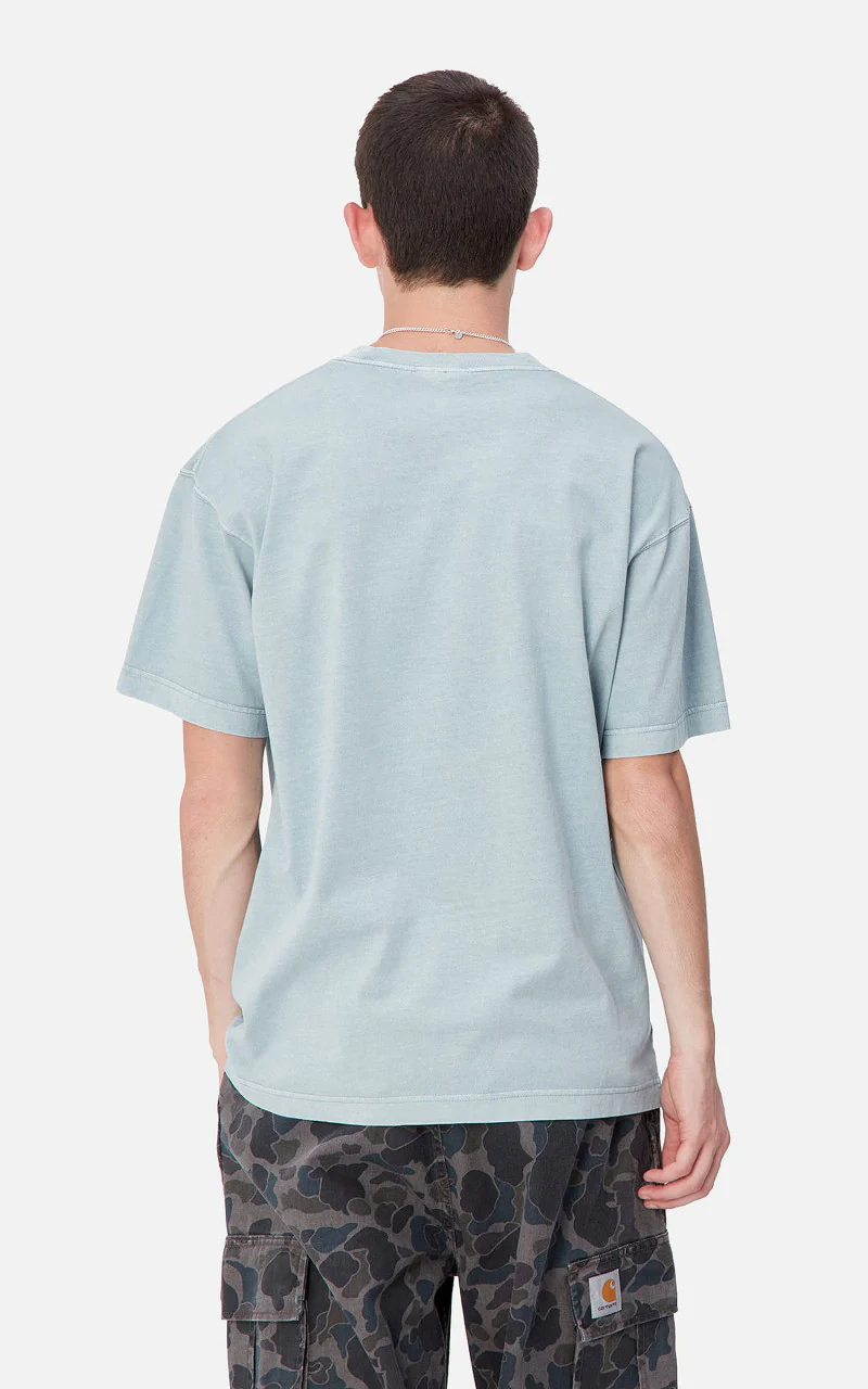 Carhartt WIP S/S Vista T-Shirt Garment Dyed Dusty Ice - Image 5