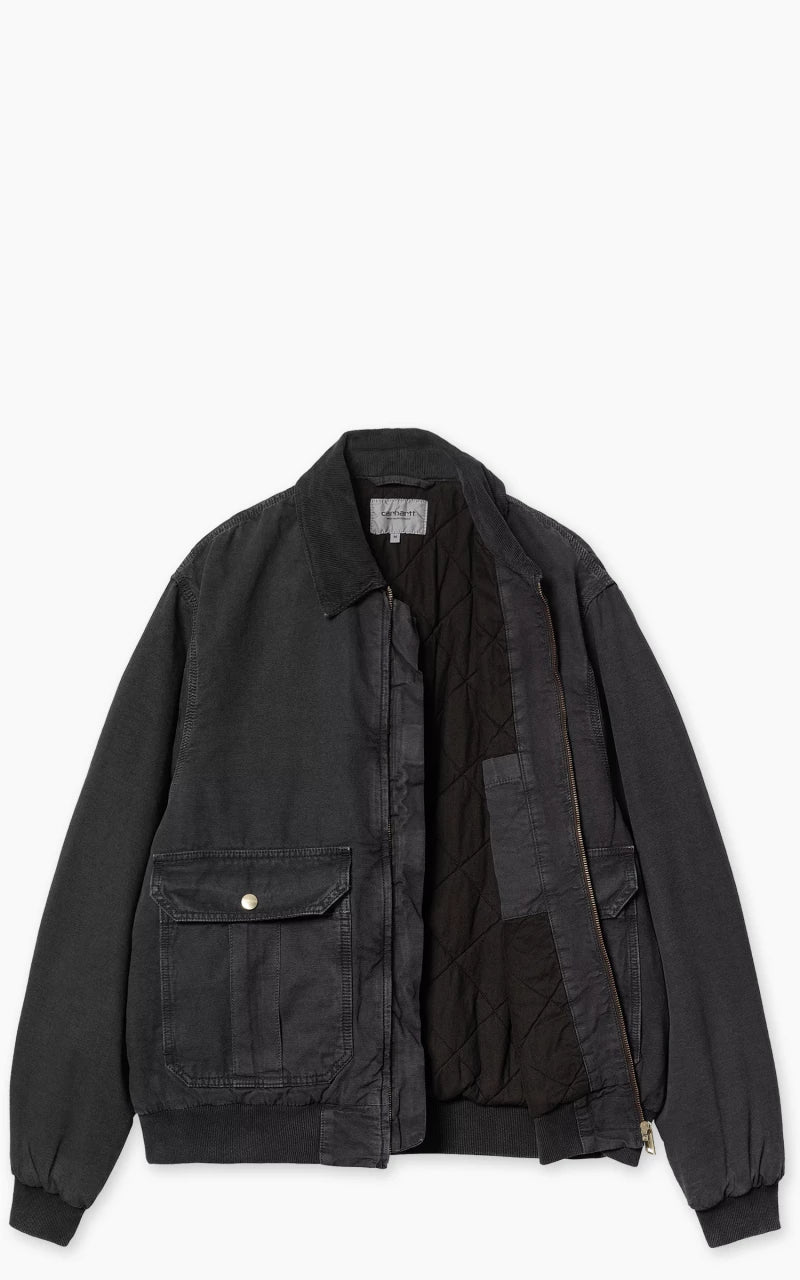 Carhartt WIP Stanton Jacket Hubbard Canvas Black/Black - Image 3