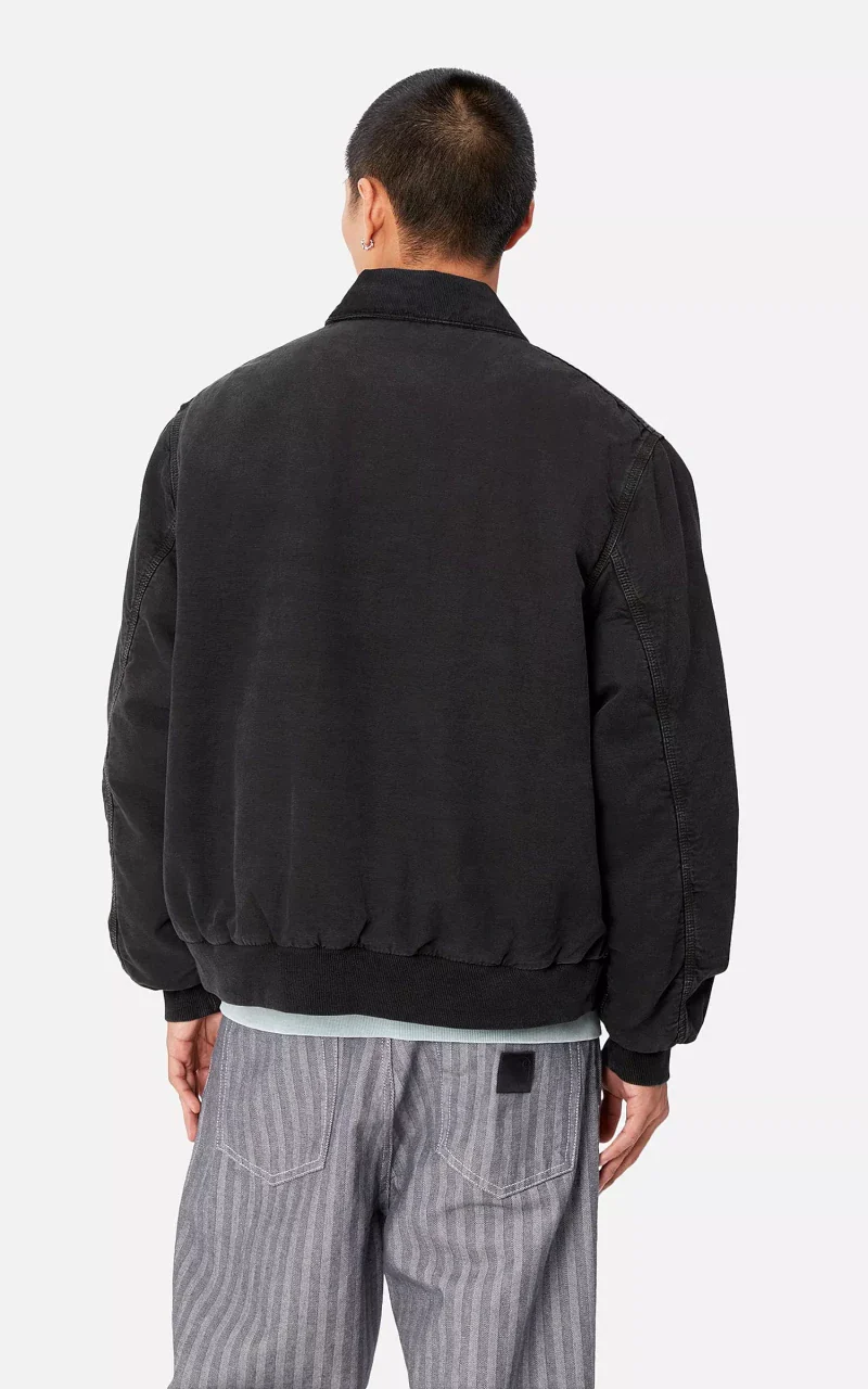 Carhartt WIP Stanton Jacket Hubbard Canvas Black/Black - Image 7