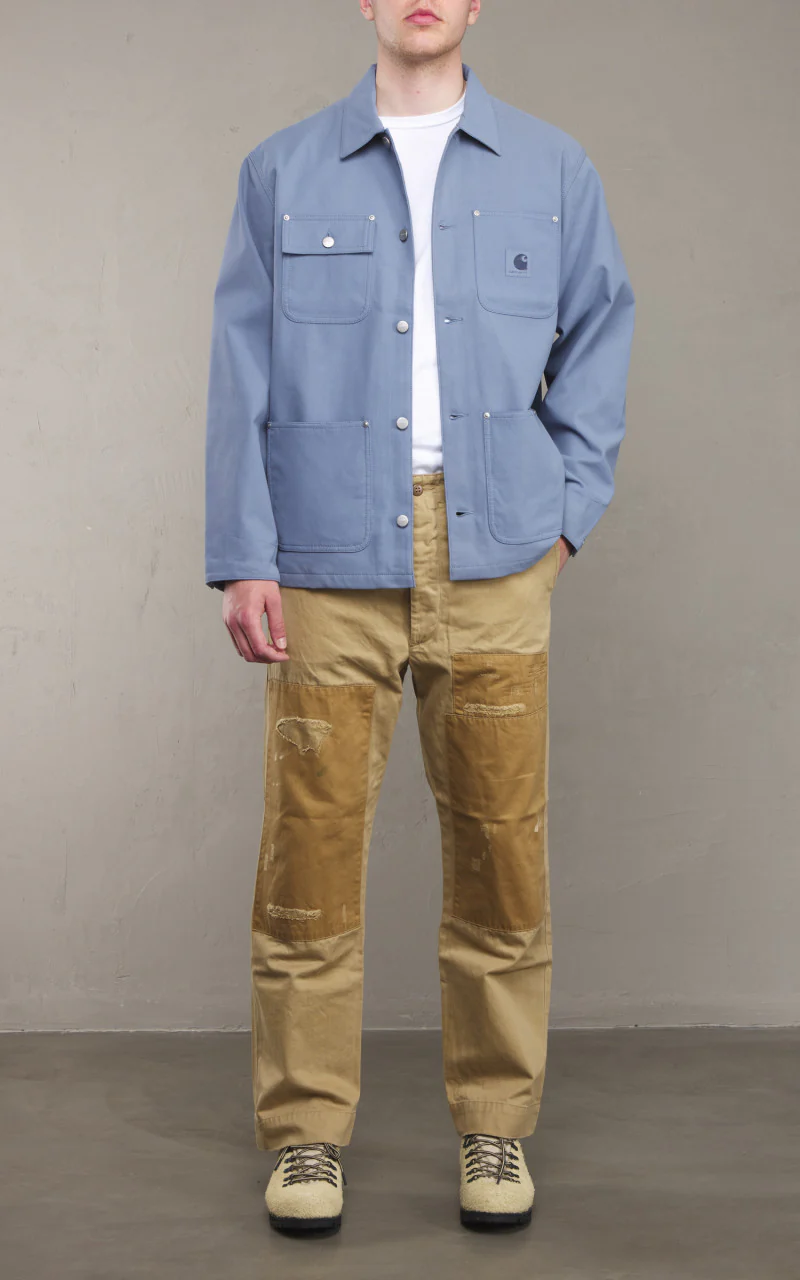 Carhartt WIP Suede Michigan Coat Artificial Suede Leather Dove Grey - Image 2
