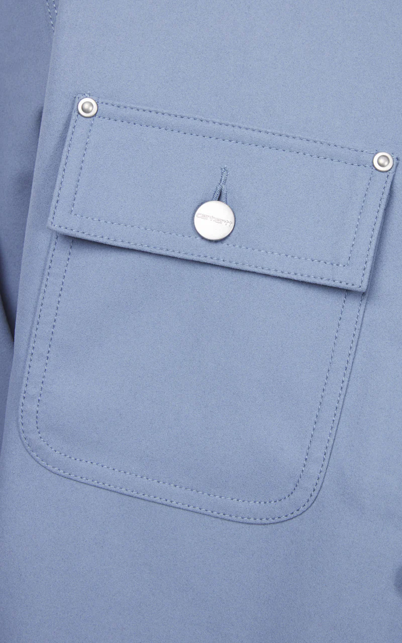Carhartt WIP Suede Michigan Coat Artificial Suede Leather Dove Grey - Image 4
