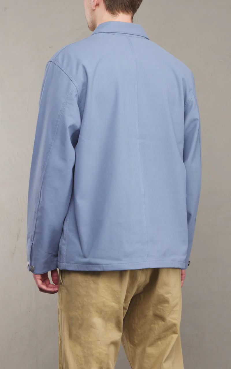 Carhartt WIP Suede Michigan Coat Artificial Suede Leather Dove Grey - Image 7
