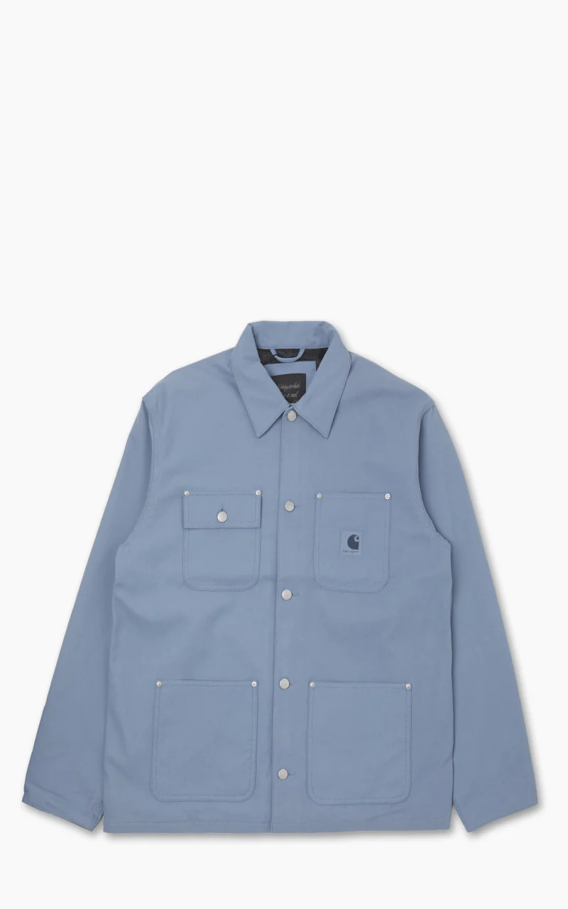 Carhartt WIP Suede Michigan Coat Artificial Suede Leather Dove Grey - Image 8