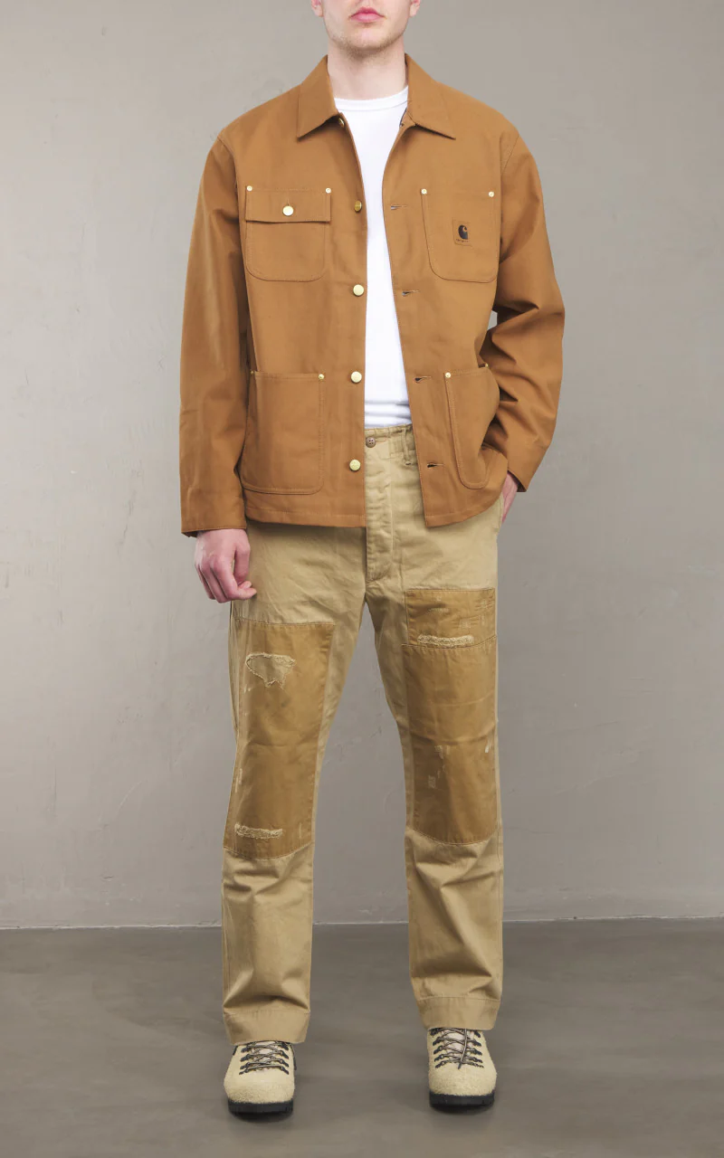 Carhartt WIP Suede Michigan Coat Artificial Suede Leather Hamilton Brown - Image 2