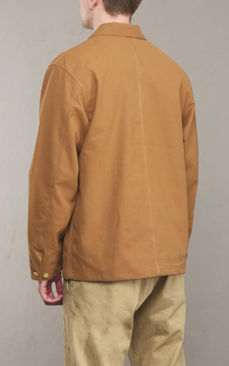 Carhartt WIP Suede Michigan Coat Artificial Suede Leather Hamilton Brown - Image 5