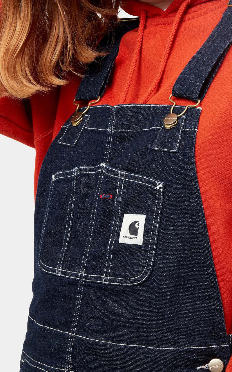 Carhartt WIP W Bib Overall Denim Blue Rinsed - Image 4
