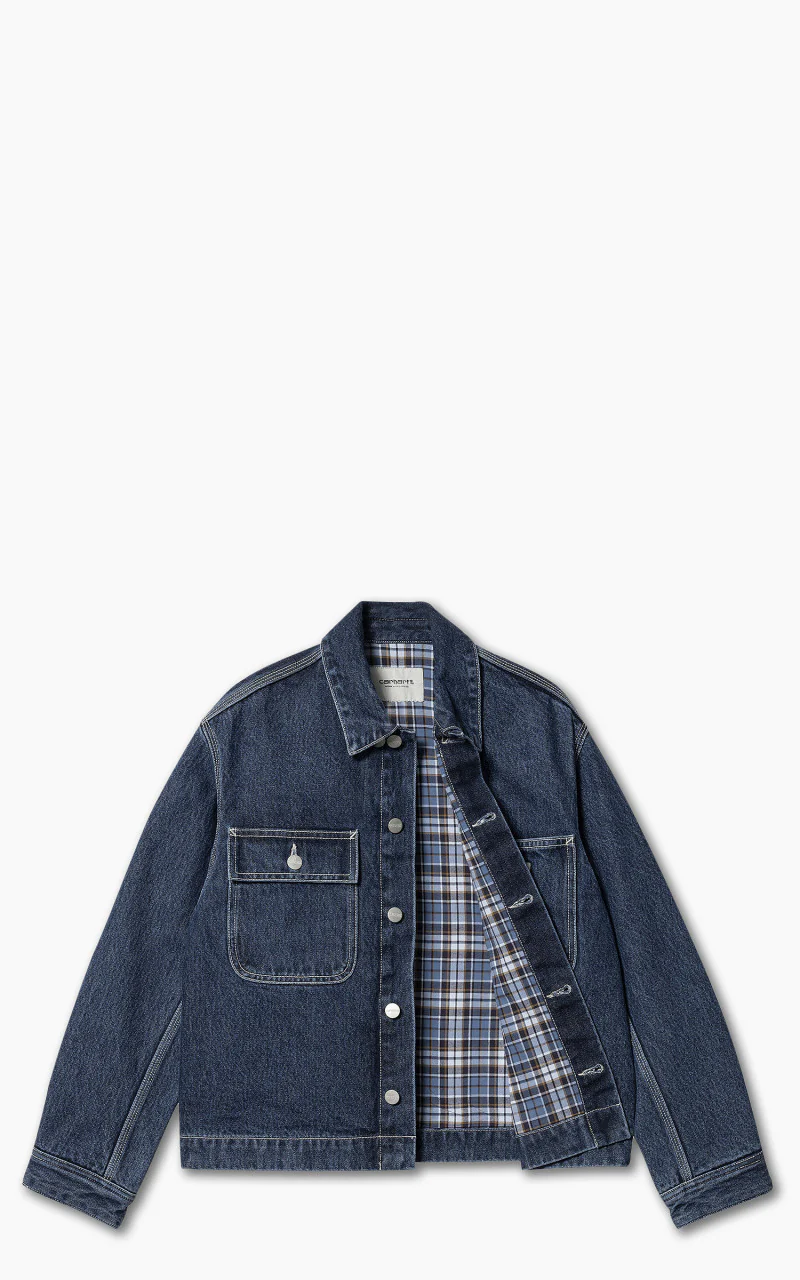 Carhartt WIP W' Rider Shirt Jac Blue Stone Washed - Image 2