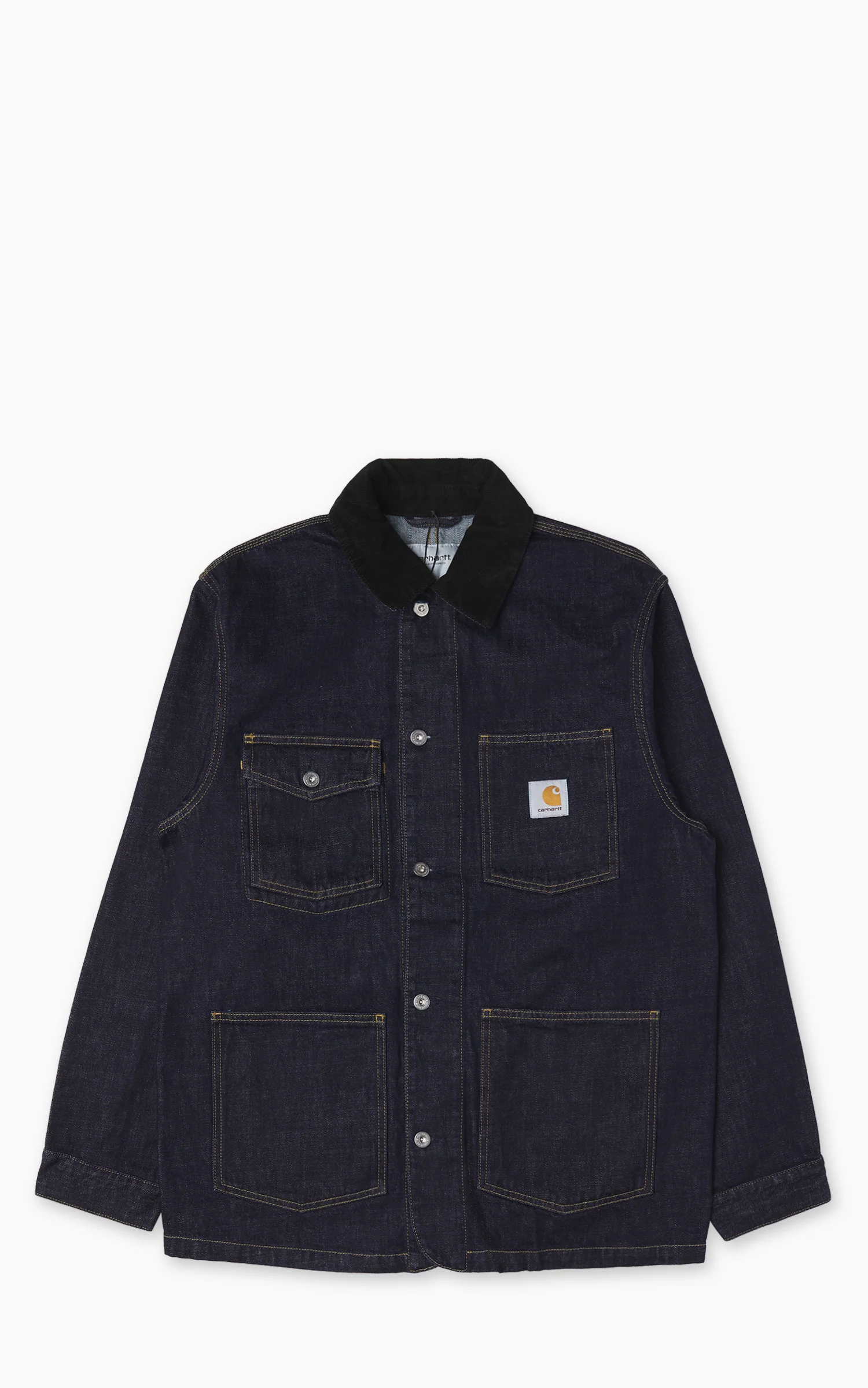 Carhartt WIP Warren Chore Coat Camano Denim Blue/Black Rinsed