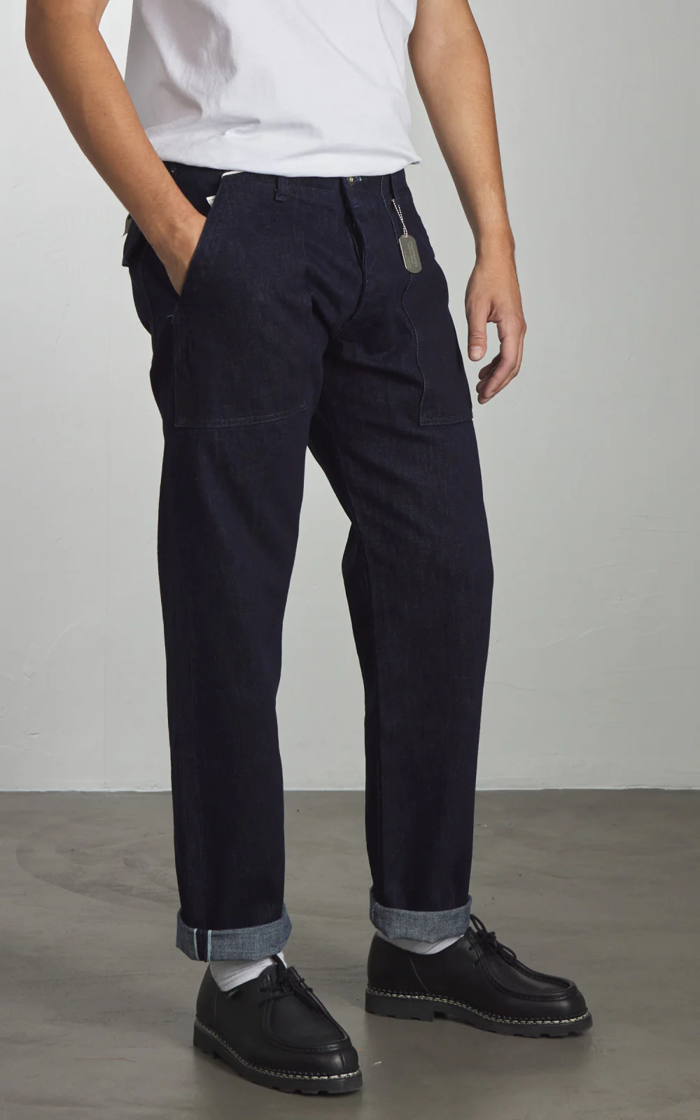 Chesapeake's Fatigue Pant Denim Selvedge Rinsed Indigo - Image 5