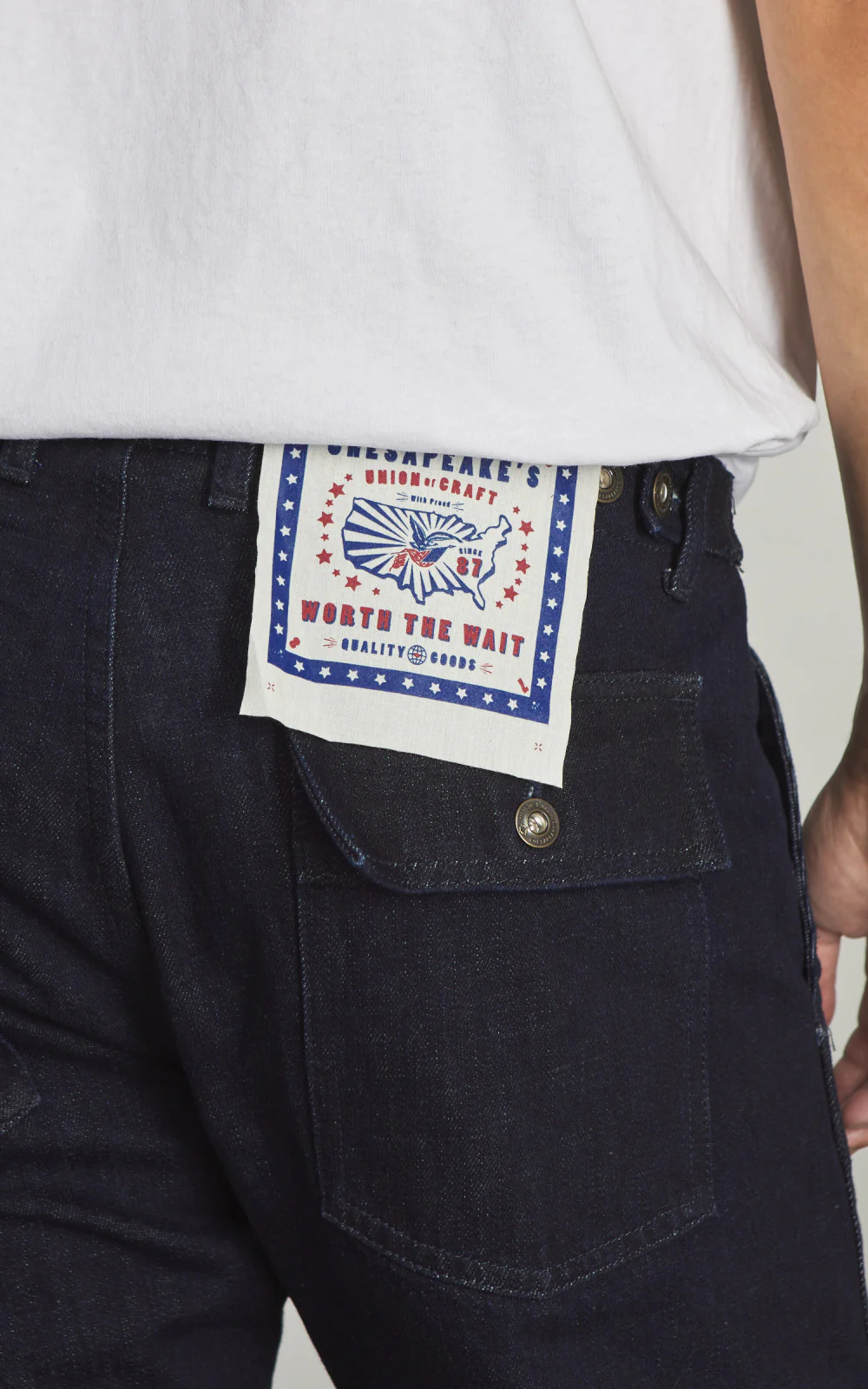 Chesapeake's Fatigue Pant Denim Selvedge Rinsed Indigo - Image 7