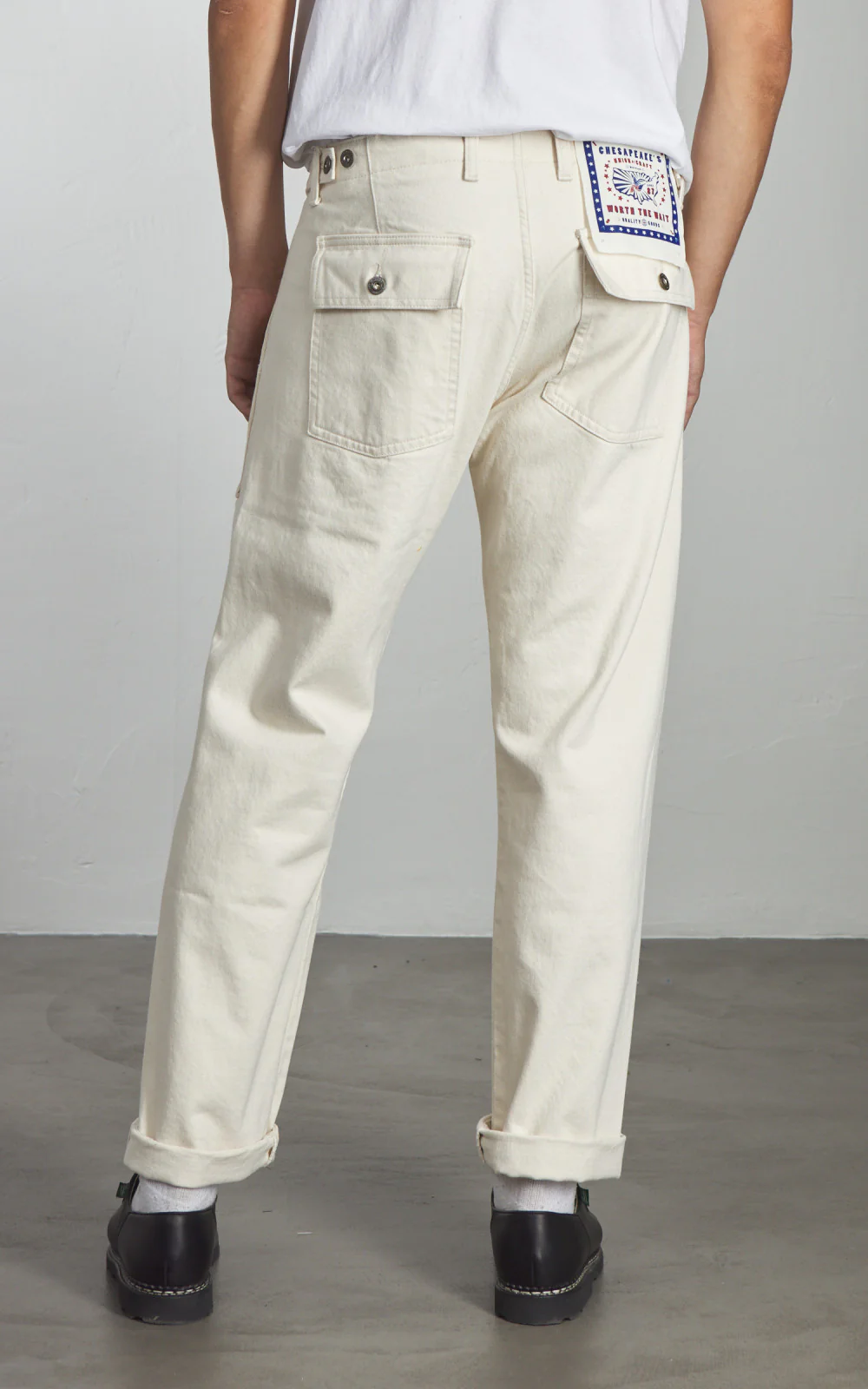 Chesapeake's Fatigue Pant Denim Selvedge Rinsed Natural - Image 4