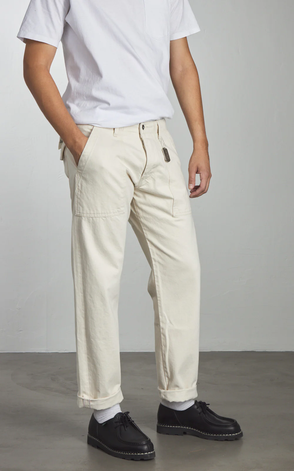 Chesapeake's Fatigue Pant Denim Selvedge Rinsed Natural - Image 5