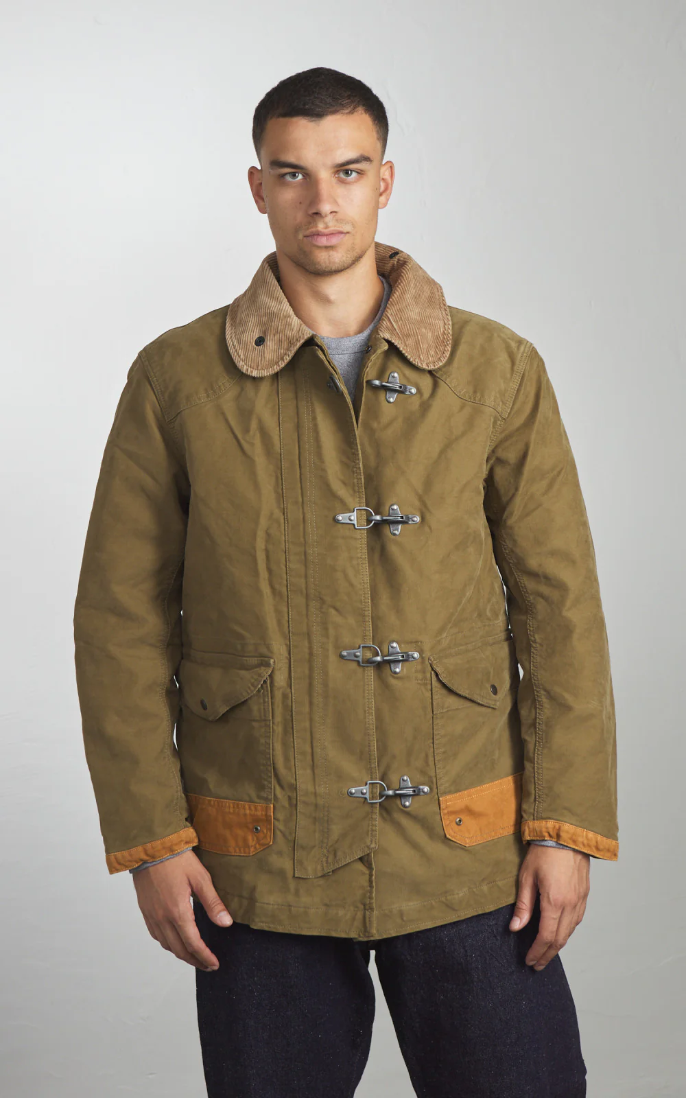Chesapeake's Jungle Cloth Bedford Fireman Jacket Khaki Green - Image 2