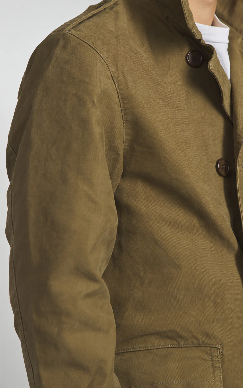 Chesapeake's Jungle Cloth Naval Officer Trench Coat Khaki Green - Image 8