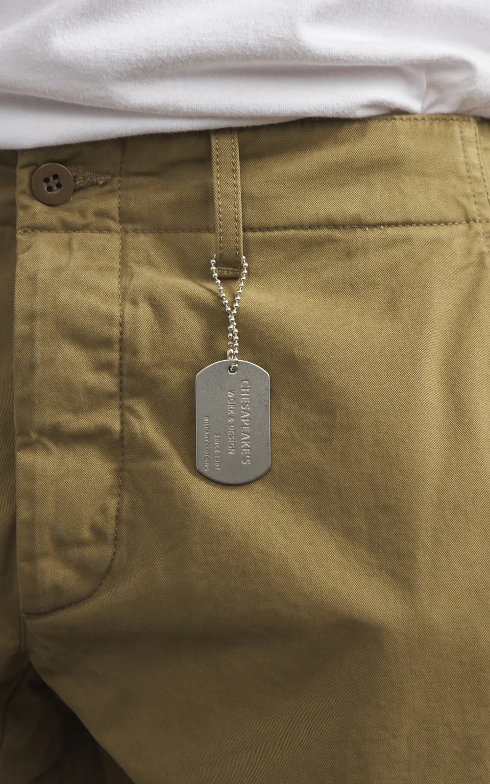Chesapeake's Officer Chino Pant Gabardine Khaki Green - Image 4