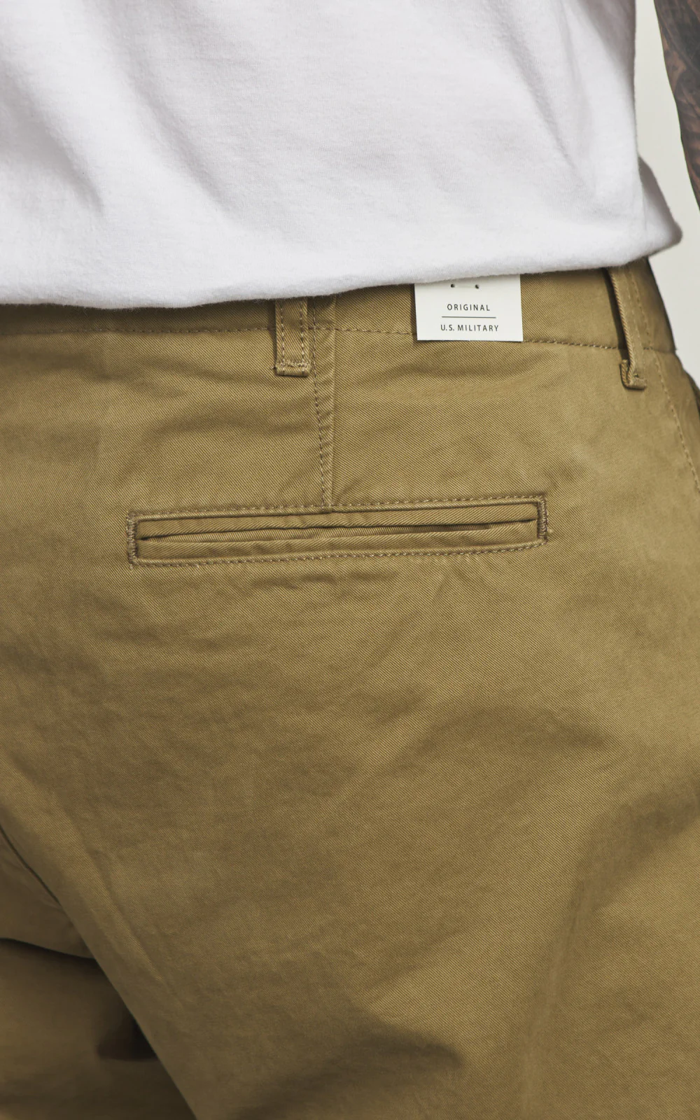 Chesapeake's Officer Chino Pant Gabardine Khaki Green - Image 7