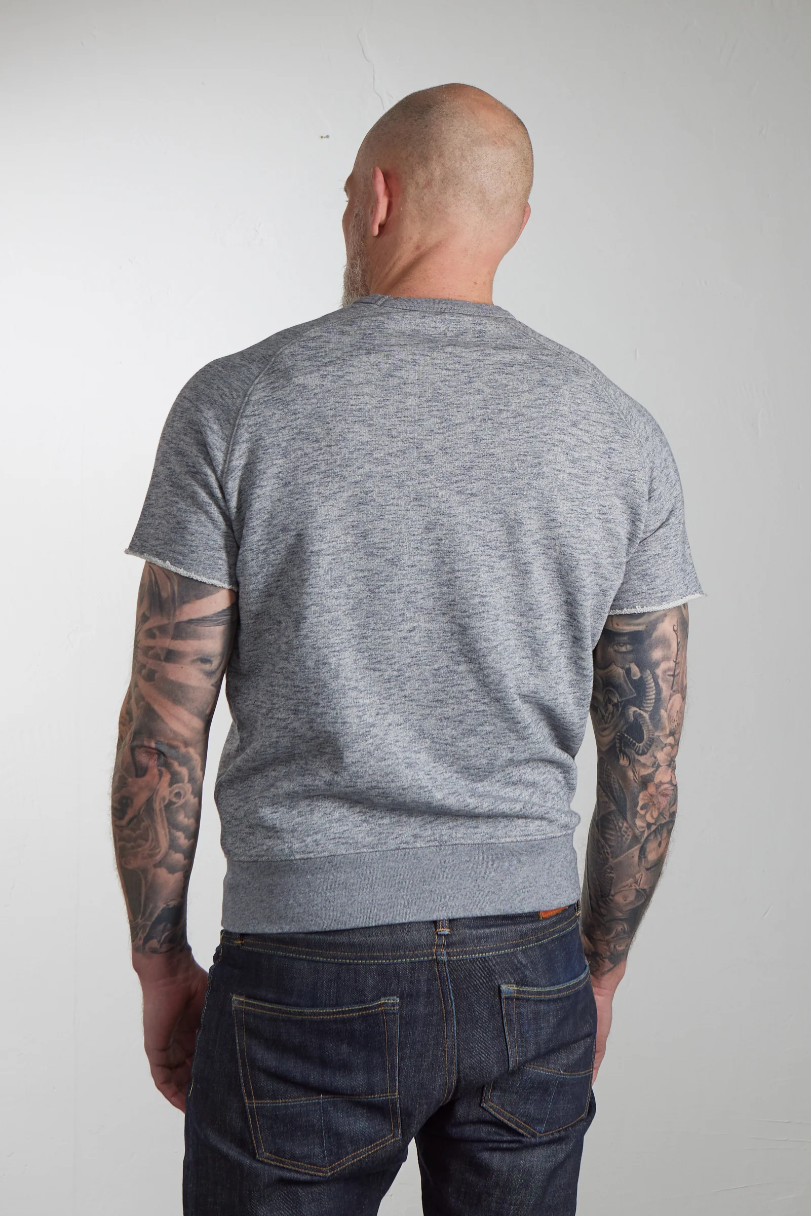 Chesapeake's Felpa S/S Sweatshirt US Navy Grey Melange - Image 5