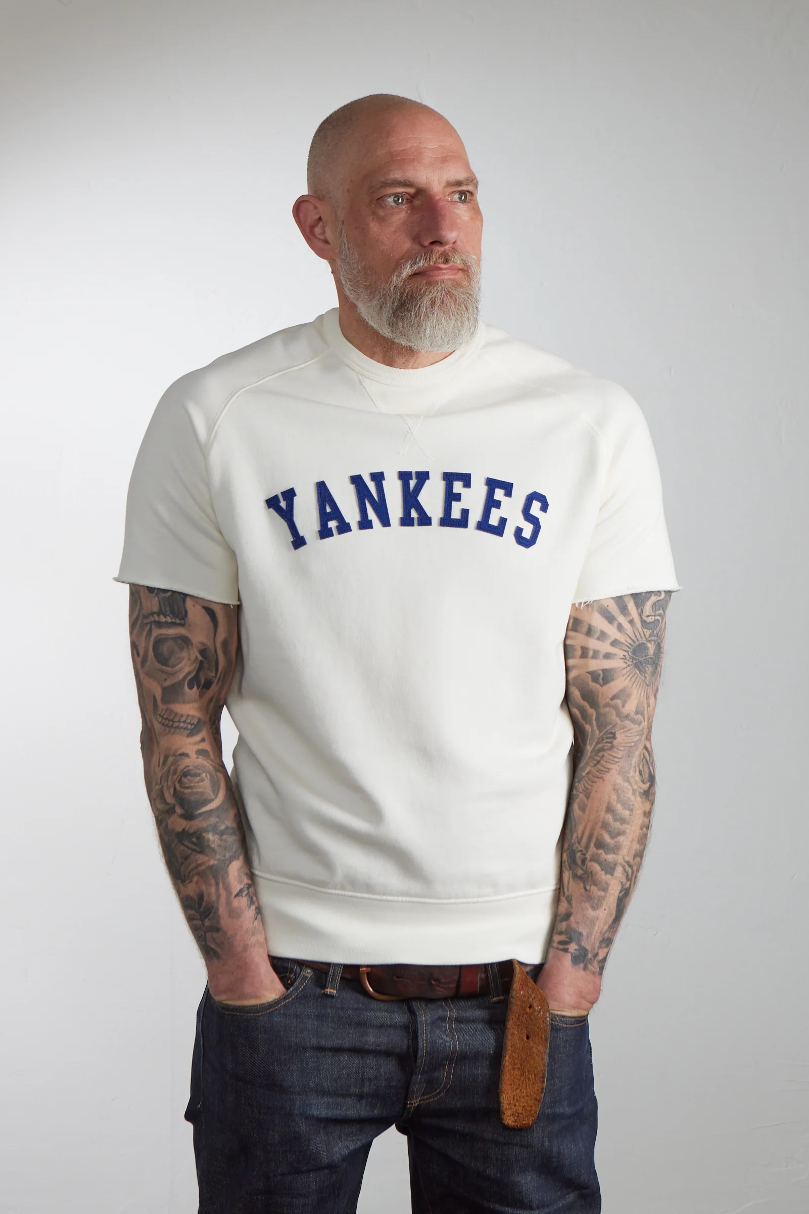 Chesapeake's Felpa S/S Sweatshirt Yankees Cream - Image 4