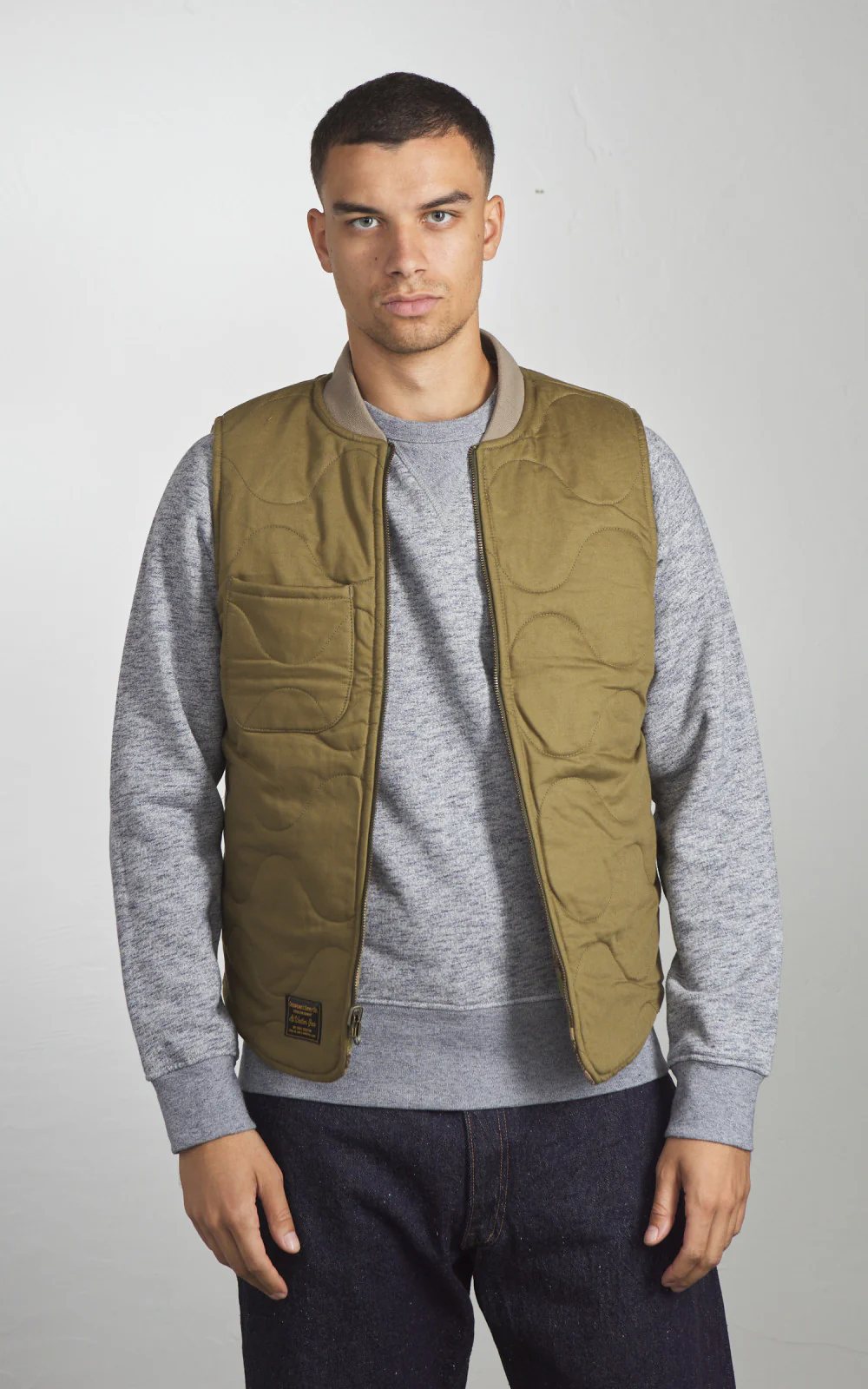 Chesapeake's Seawolf Frogskin Reversible Vest Khaki Green - Image 8