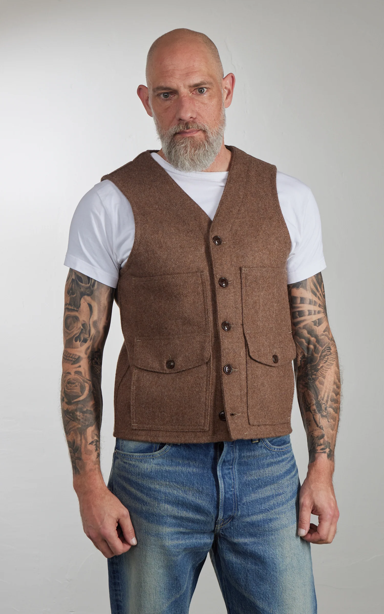 Chesapeake's Oregon Wool Vest Brown - Image 2