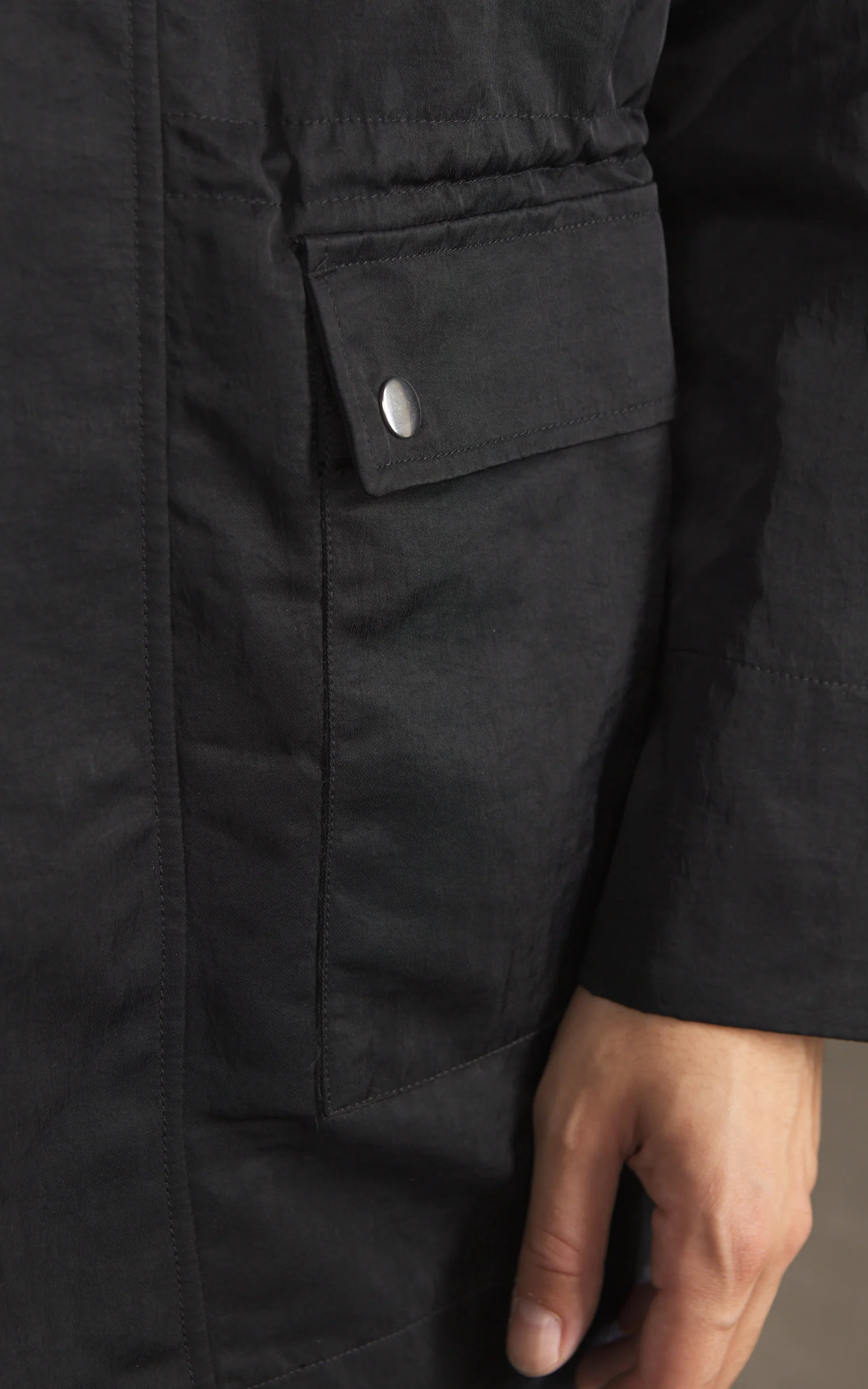 3sixteen Country Jacket Waxed Nylon Black - Image 7