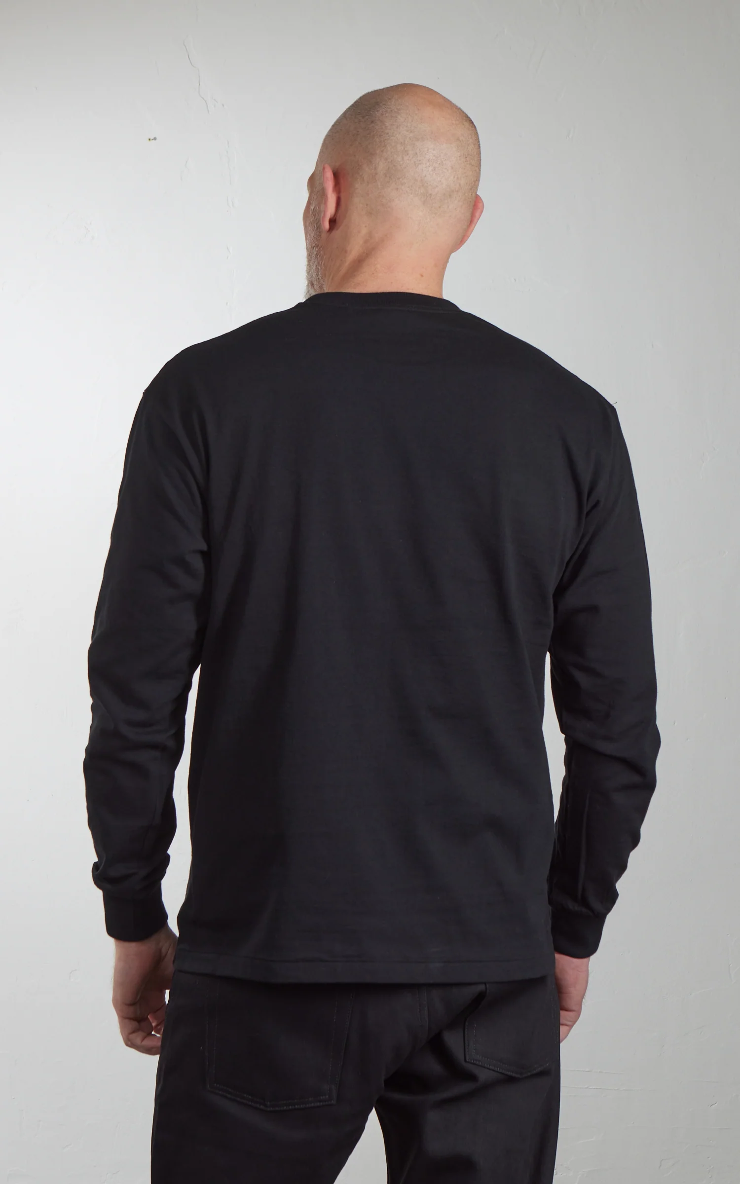 Cotton Research Club L/S T-Shirt Black - Image 6