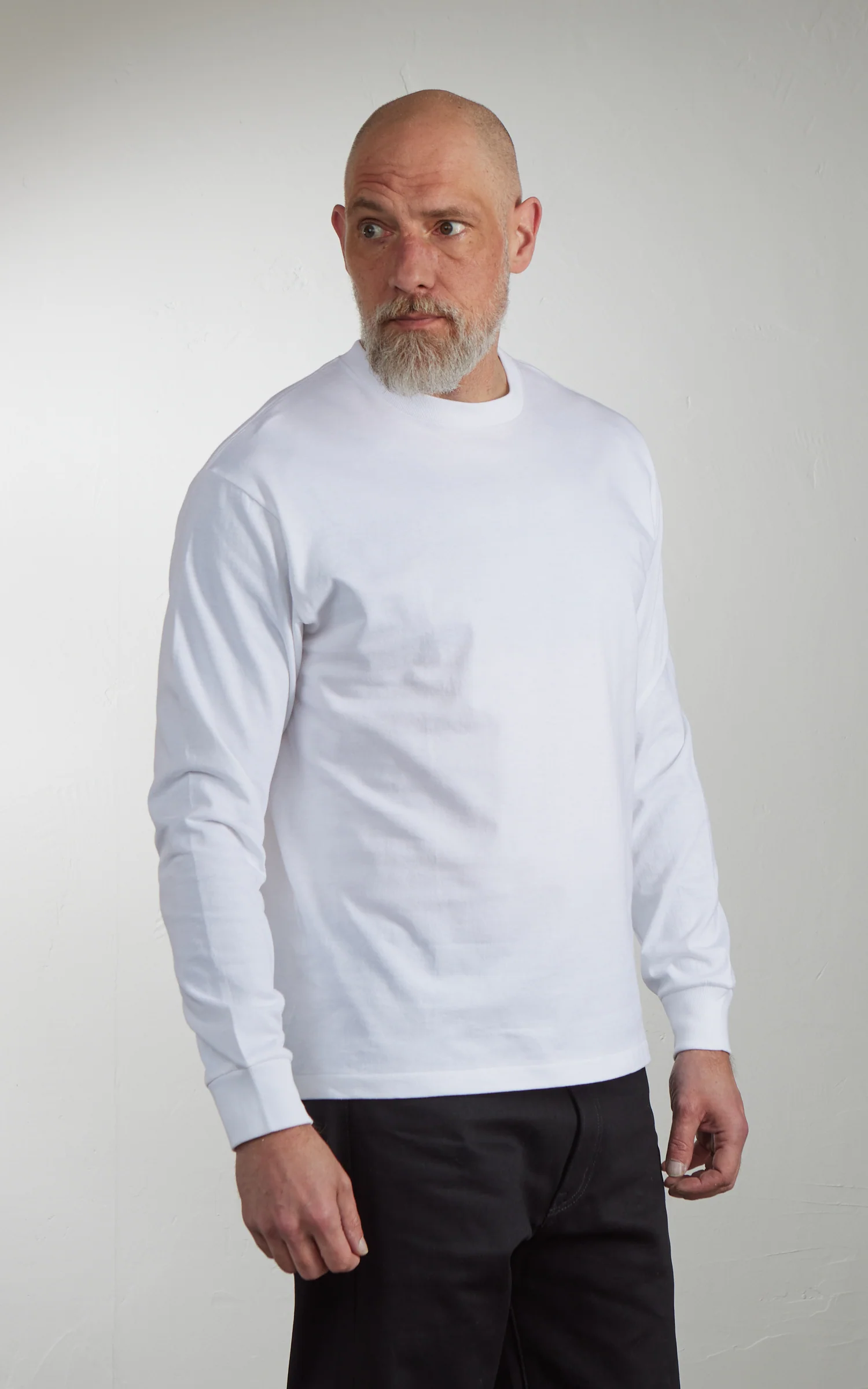 Cotton Research Club L/S T-Shirt White - Image 4