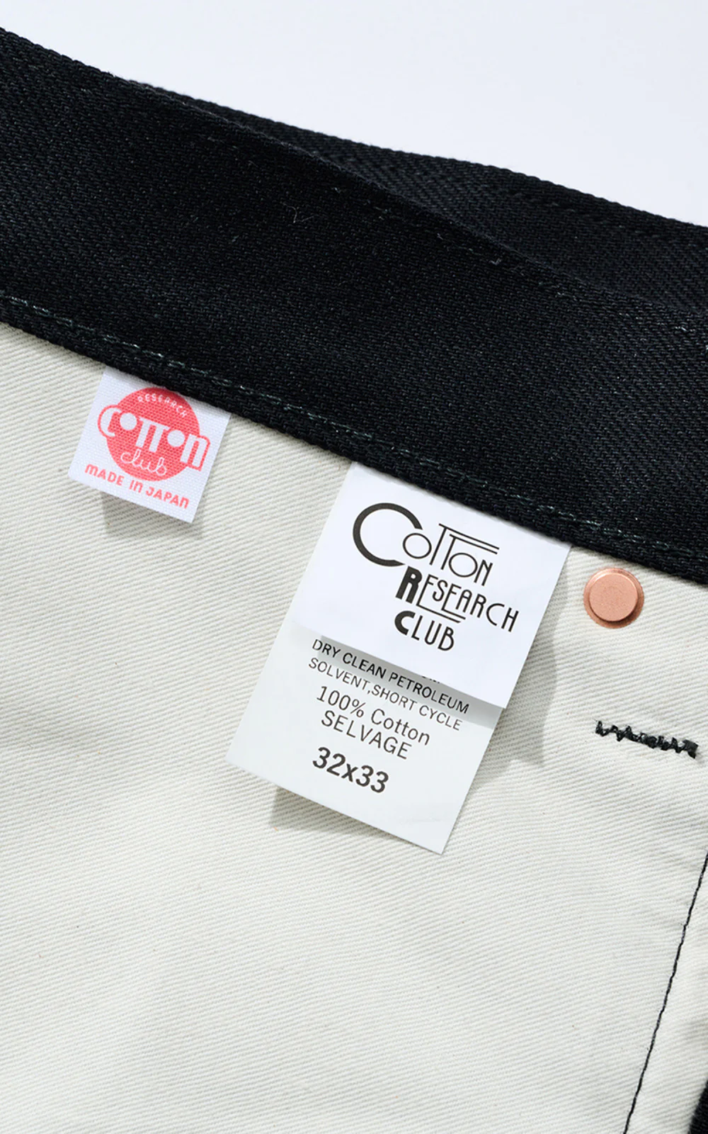 Cotton Research Club Selvedge Denim Jeans Black 14.75oz - Image 8