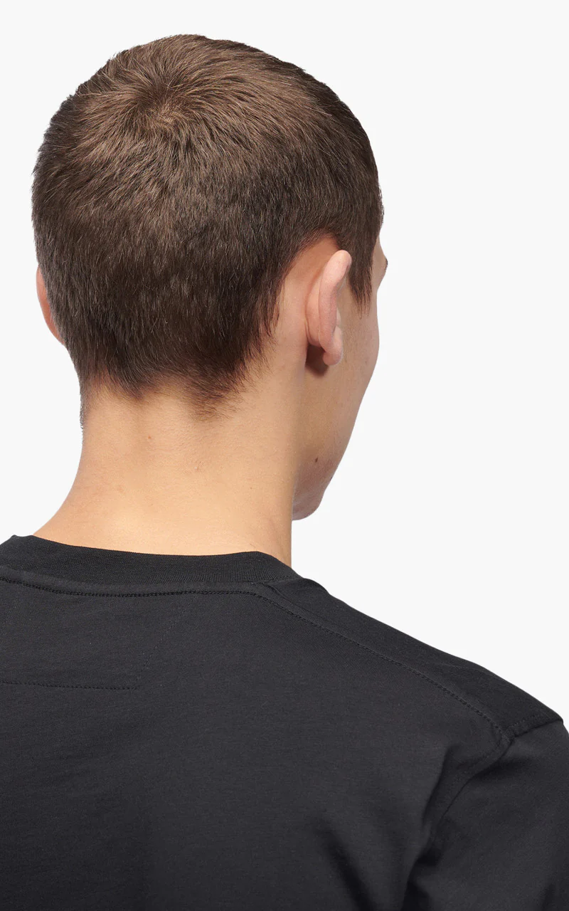 C.P. Company 30/1 Label Logo T-Shirt Black - Image 6