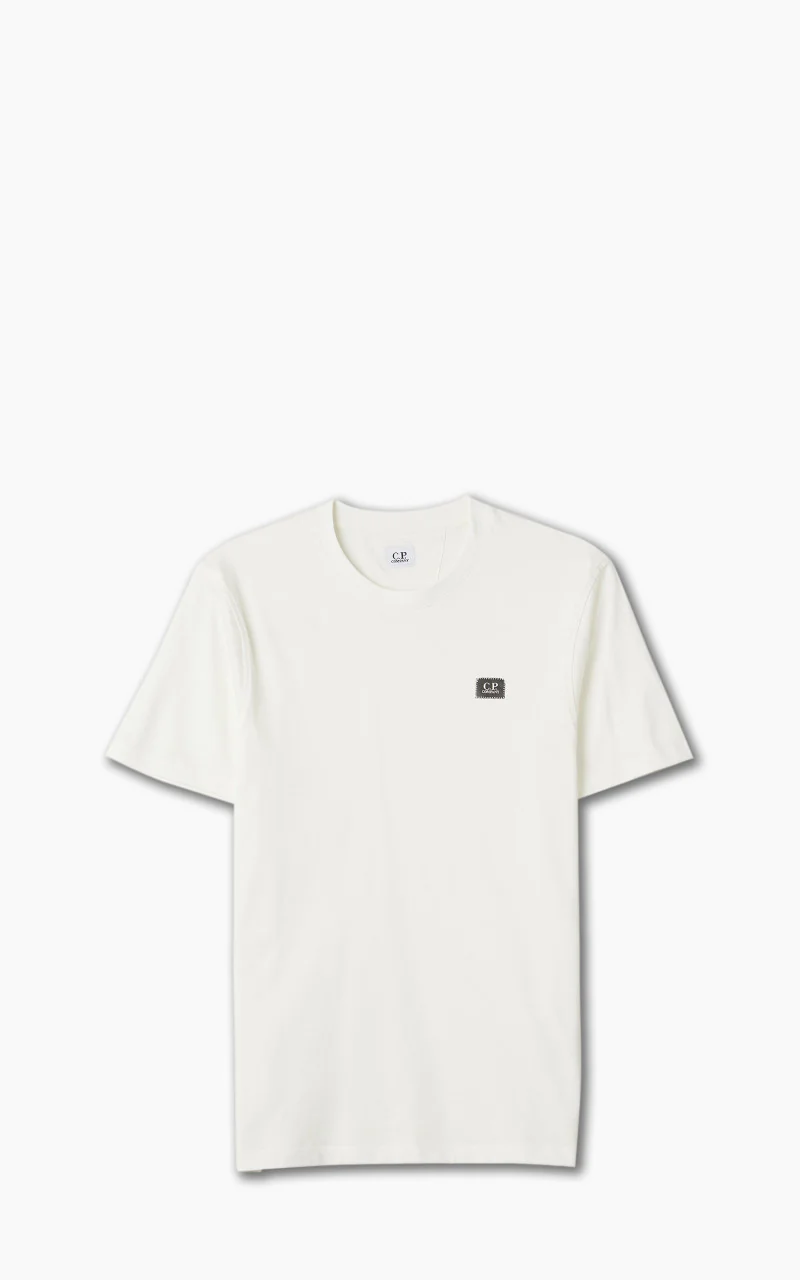 C.P. Company 30/1 Label Logo T-Shirt Gauze White