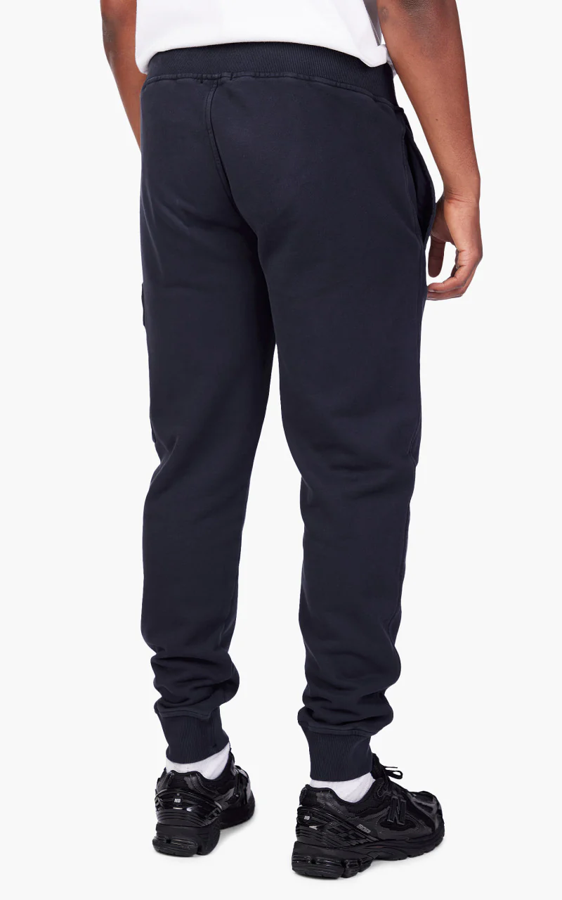 C.P. Company Brushed & Emerized Diagonal Fleece Cargo Track Pants Total Eclipse - Image 6