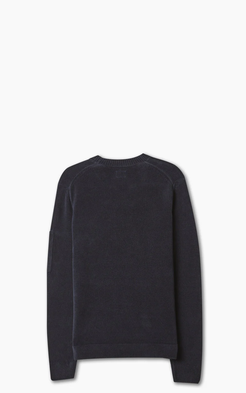 C.P. Company Chenille Cotton Crew Neck Knit Total Eclipse - Image 2