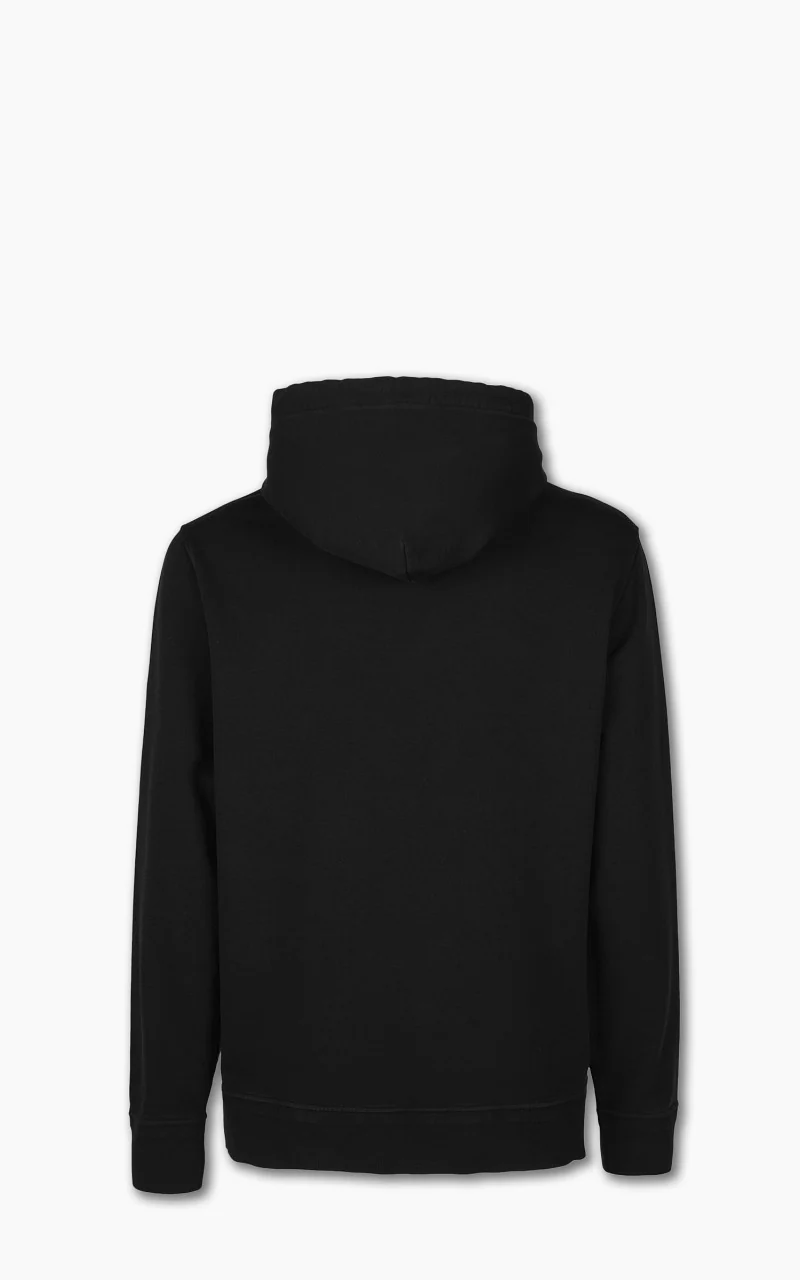 C.P. Company Cotton Fleece Logo Hoodie Black - Image 7