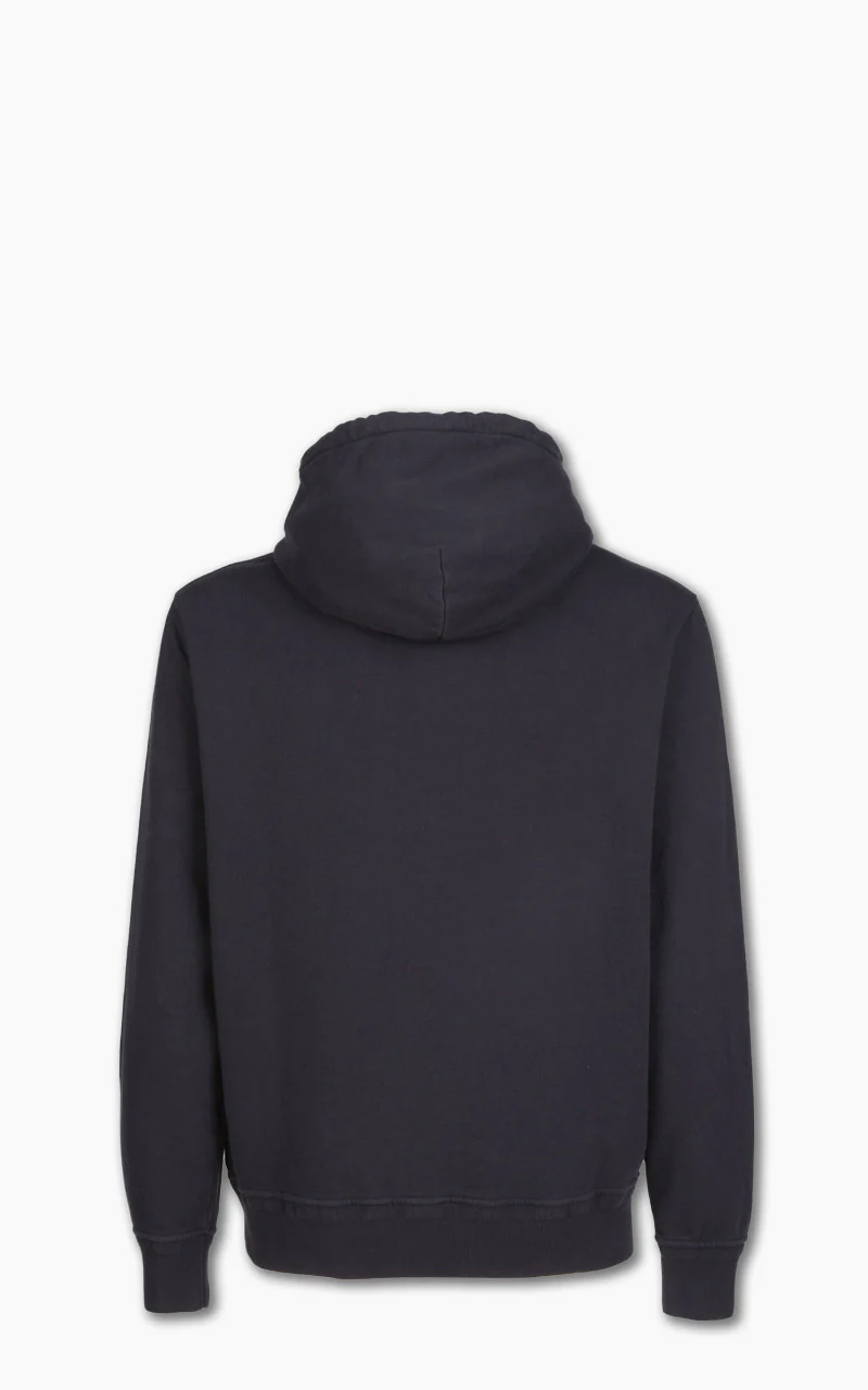 C.P. Company Cotton Fleece Logo Hoodie Total Eclipse - Image 8