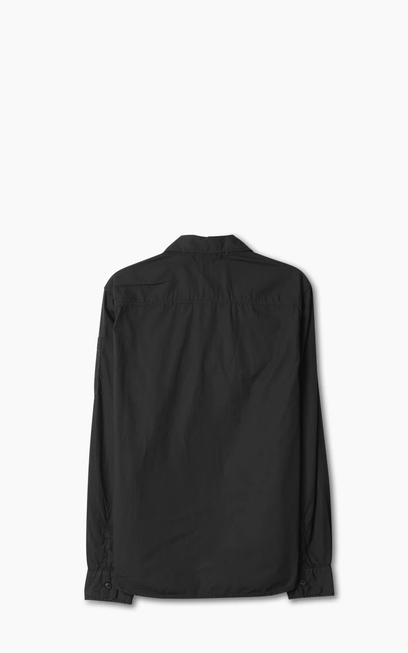 C.P. Company Cotton Rip-Stop Anorak Shirt Black - Image 2