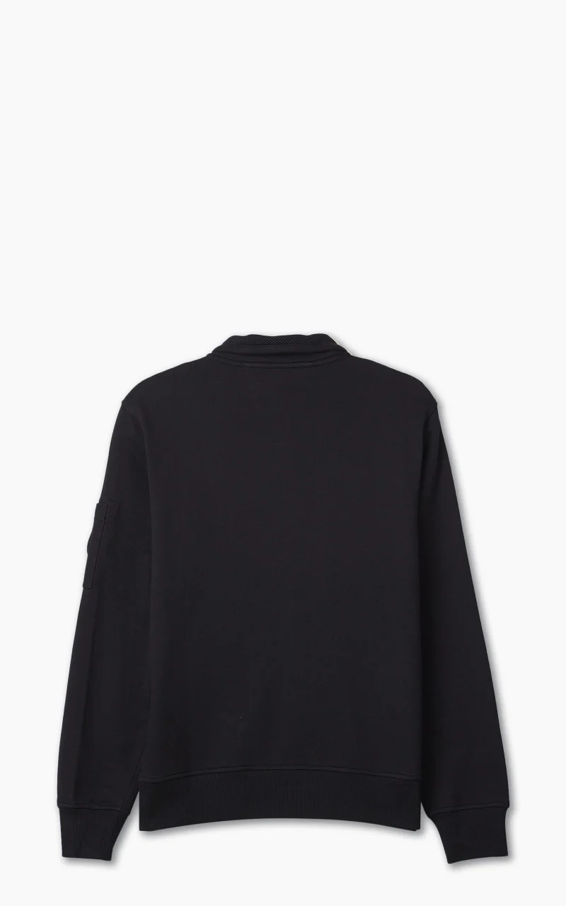 C.P. Company Diagonal Raised Fleece Full Zipped Sweatshirt Black - Image 3