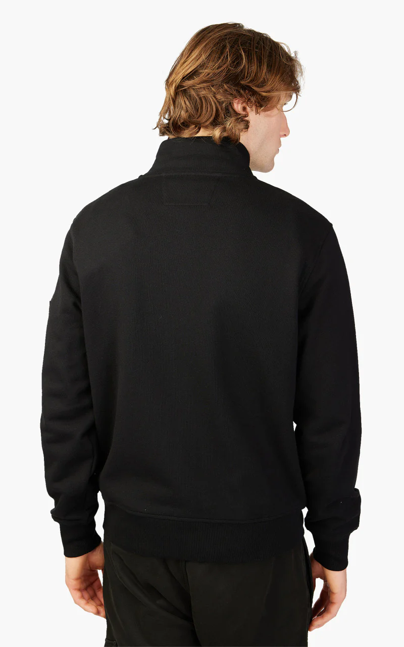 C.P. Company Diagonal Raised Fleece Full Zipped Sweatshirt Black - Image 7