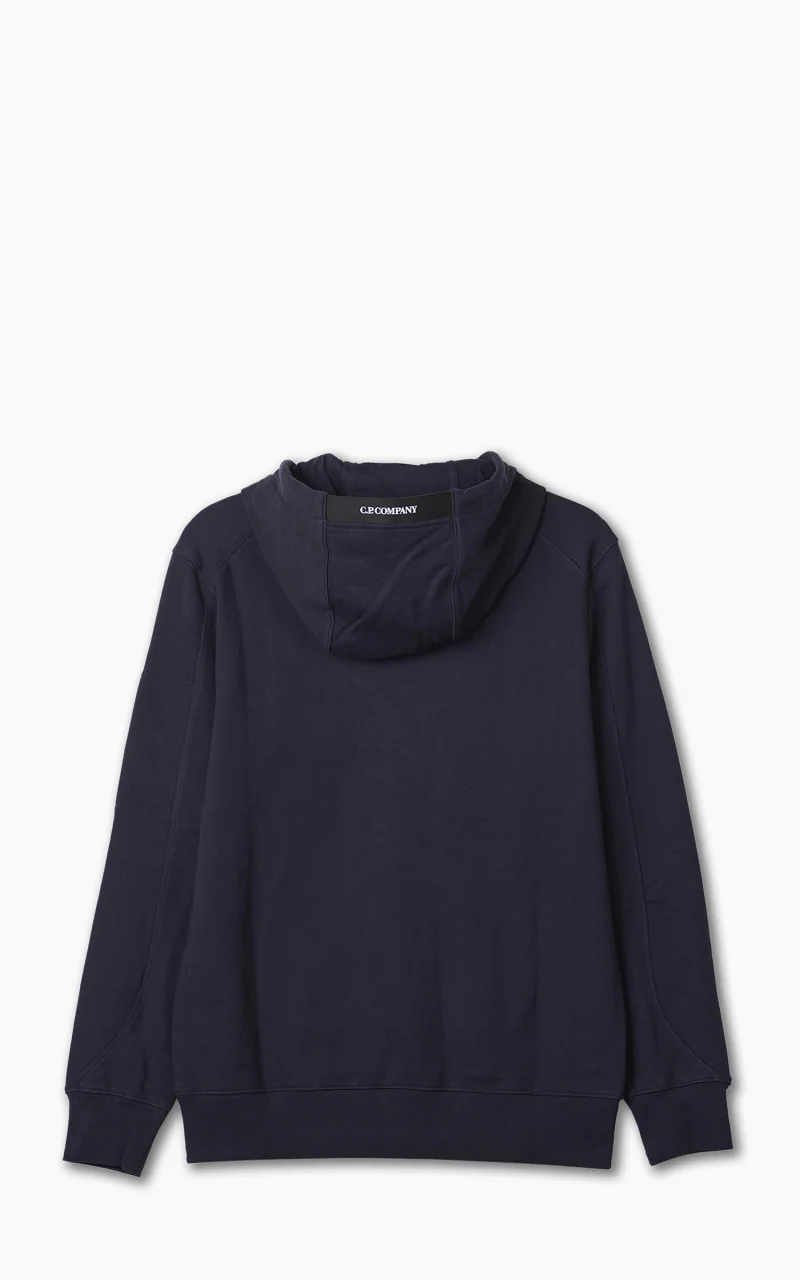 C.P. Company Diagonal Raised Fleece Hoodie Total Eclipse - Image 3