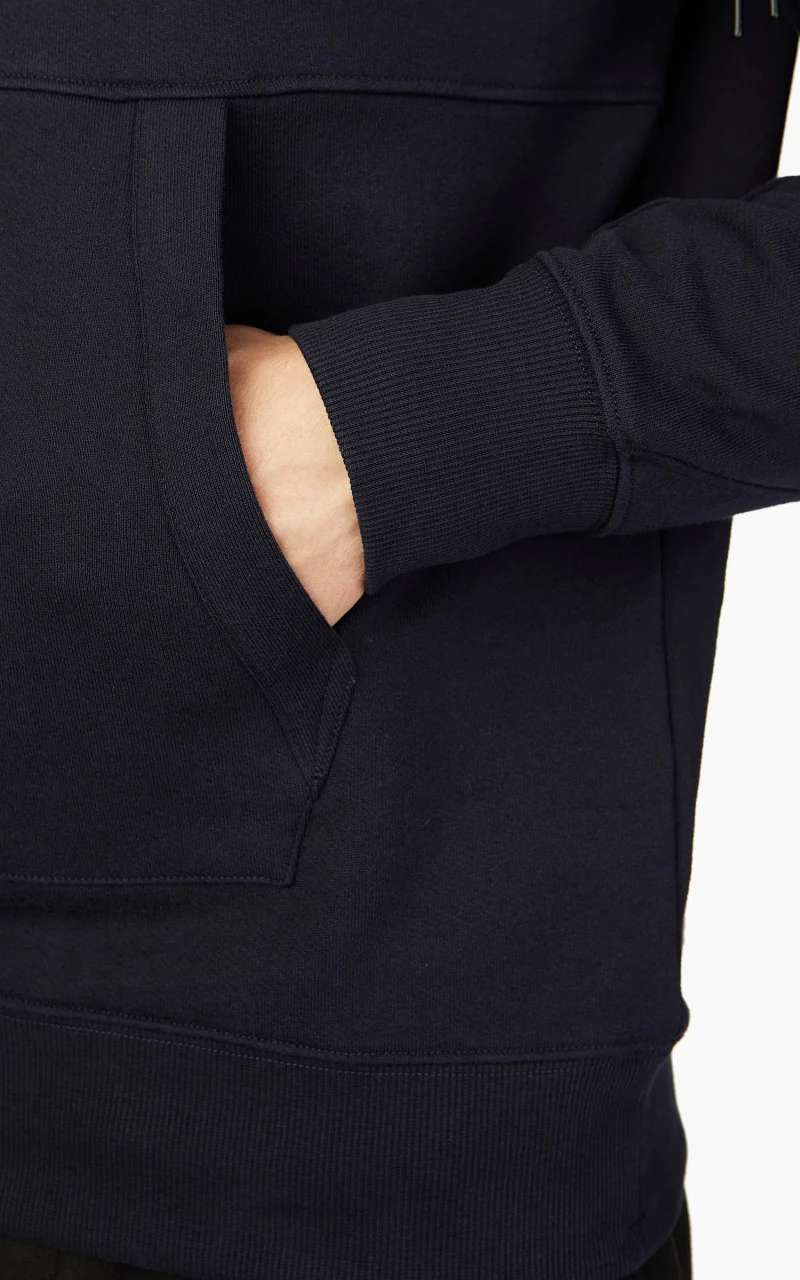 C.P. Company Diagonal Raised Fleece Hoodie Total Eclipse - Image 6