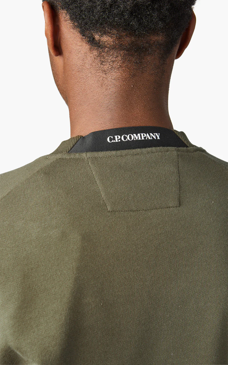 C.P. Company Diagonal Raised Fleece Jumper Ivy Green - Image 6