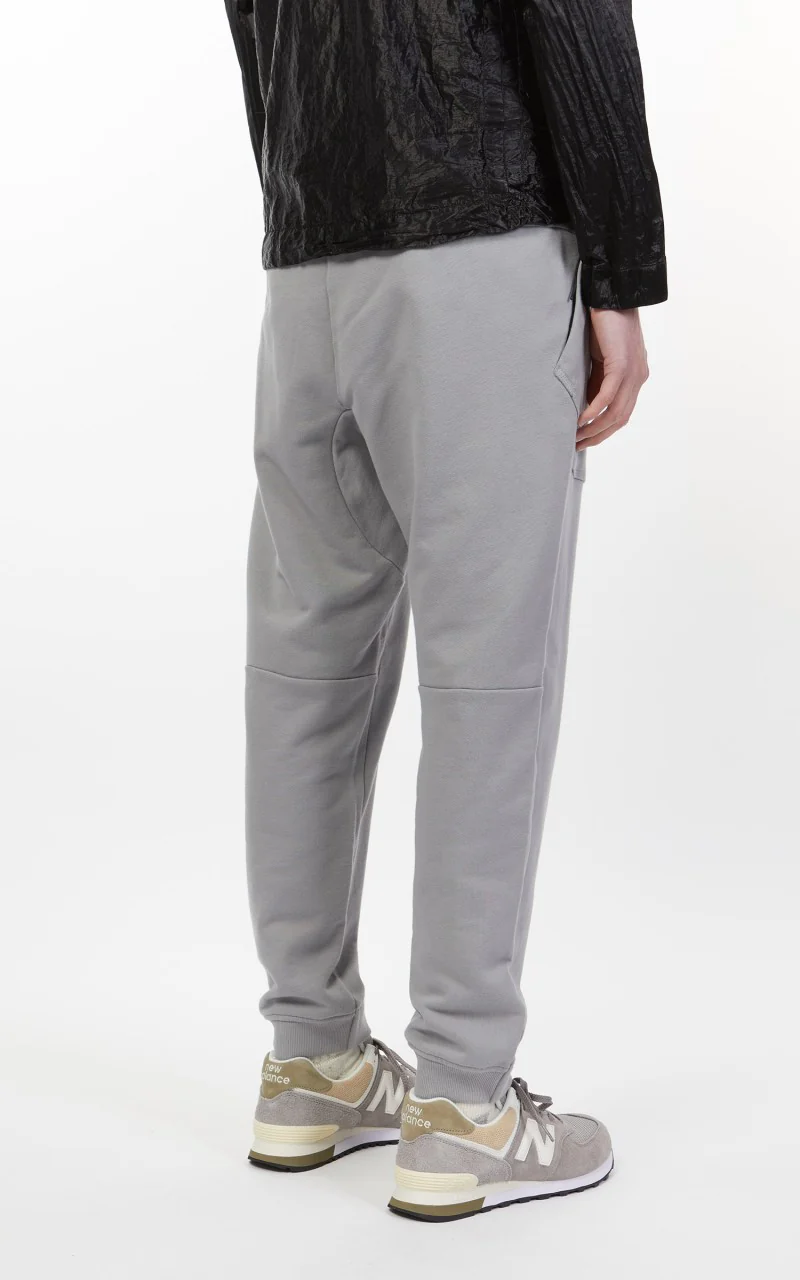 C.P. Company Diagonal Raised Fleece Mixed Sweat Pants Griffin Grey - Image 6