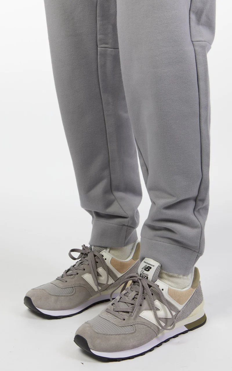 C.P. Company Diagonal Raised Fleece Mixed Sweat Pants Griffin Grey - Image 8