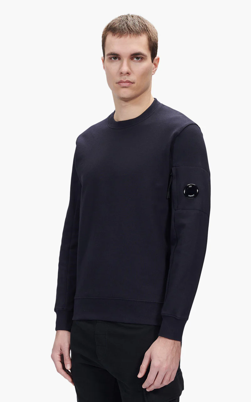 C.P. Company Diagonal Raised Fleece Sweatshirt Total Eclipse - Image 2