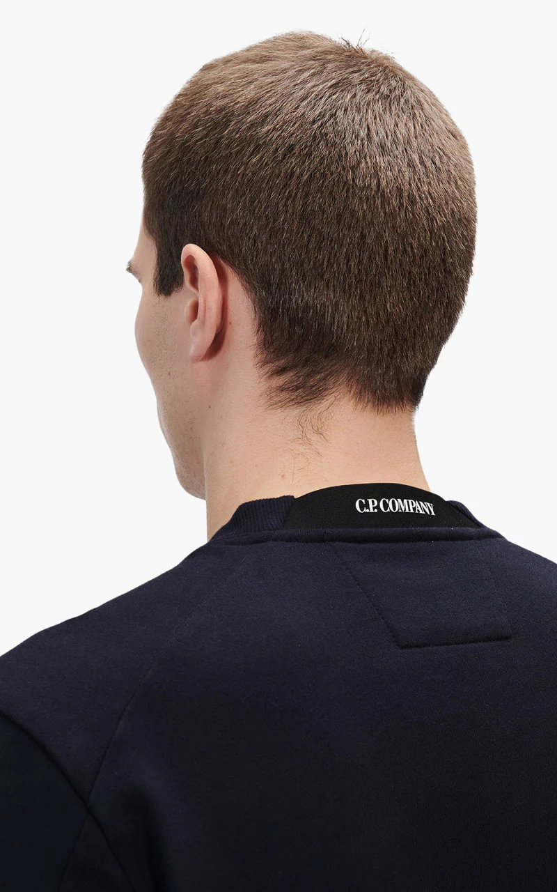 C.P. Company Diagonal Raised Fleece Sweatshirt Total Eclipse - Image 4