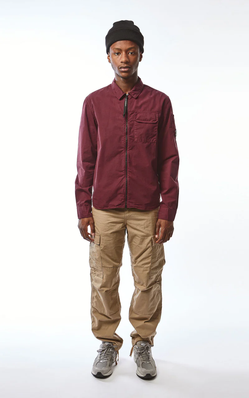C.P. Company Gabardine Zipped Shirt Port Royal - Image 2